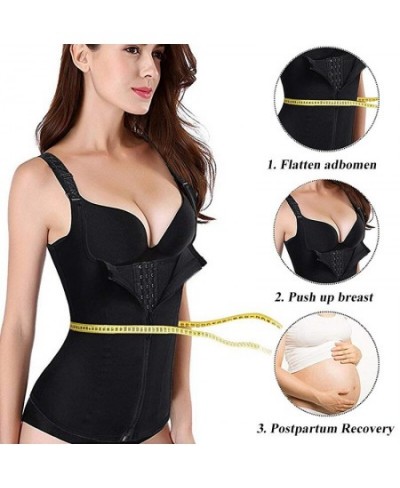 Women Waist Trainer Push Up Vest Tummy Belly Girdle Body Shaper Waist Cincher Corset Zipper Vest Plus Size S-4XL Shaperwear $...