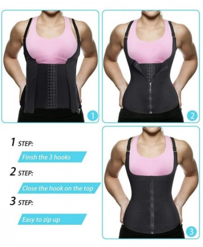 Women Waist Trainer Push Up Vest Tummy Belly Girdle Body Shaper Waist Cincher Corset Zipper Vest Plus Size S-4XL Shaperwear $...