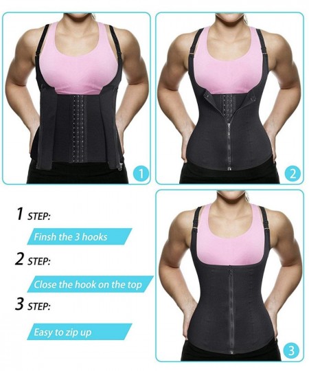 Women Waist Trainer Push Up Vest Tummy Belly Girdle Body Shaper Waist Cincher Corset Zipper Vest Plus Size S-4XL Shaperwear $...