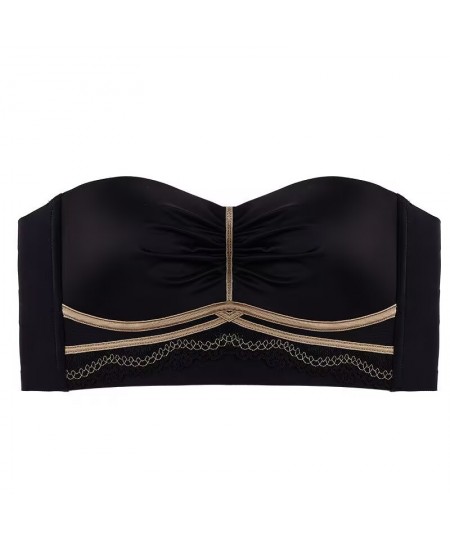 Women's Strapless Non-slip underwear Women's Gathering Anti-sagging Invisible Beautiful Back Bra Cover Off-Shoulder Bra $25.6...