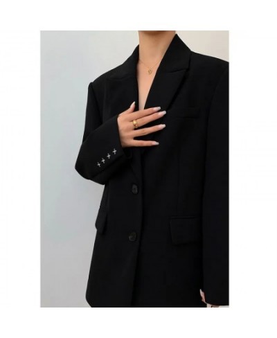 2022 Autum Oversize Full Sleeve Long Women Blazer Office Lady Solid Work Suit Blazers Work Female Clothing Jackets Coat $54.5...