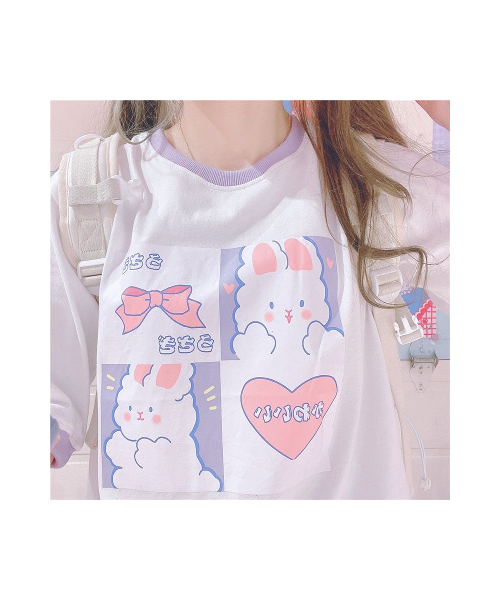 Kawaii Tshirt Women Fashion 2023 Cute Cartoon Print Tops Women Loose T Shirt Casual All Match Summer Graphic T Shirts $28.79 ...