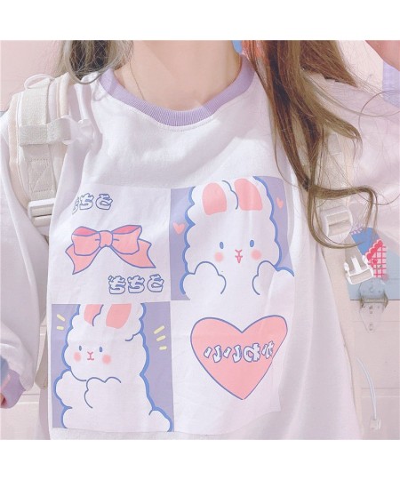 Kawaii Tshirt Women Fashion 2023 Cute Cartoon Print Tops Women Loose T Shirt Casual All Match Summer Graphic T Shirts $28.79 ...