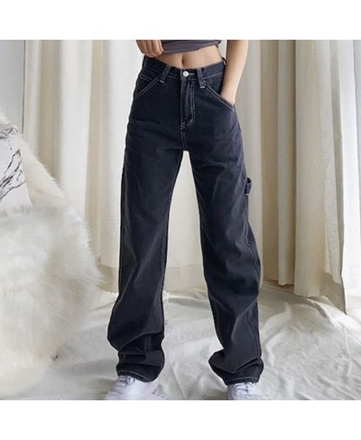 High Waist Wide Leg Jeans Woman Loose Casual Overalls Female Fashion Simple Design Trousers Women 2022 Black Jeans New $44.89...