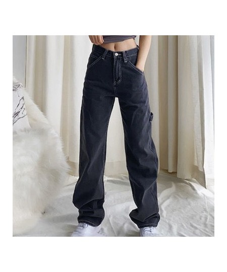 High Waist Wide Leg Jeans Woman Loose Casual Overalls Female Fashion Simple Design Trousers Women 2022 Black Jeans New $44.89...