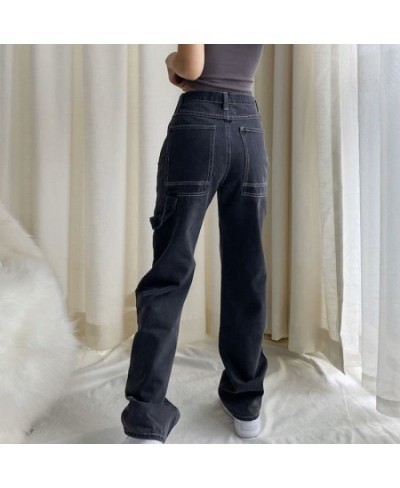 High Waist Wide Leg Jeans Woman Loose Casual Overalls Female Fashion Simple Design Trousers Women 2022 Black Jeans New $44.89...