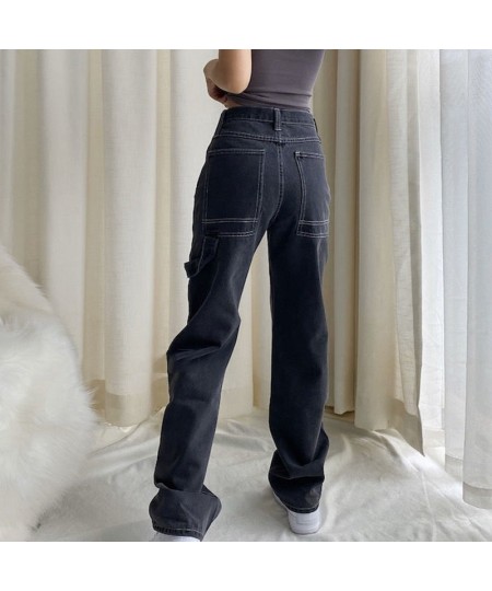 High Waist Wide Leg Jeans Woman Loose Casual Overalls Female Fashion Simple Design Trousers Women 2022 Black Jeans New $44.89...