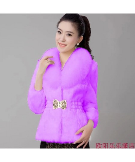 2022 New Autumn&Winter Fashion Ladies Temperament Butterfly Button Short White Faux Fur Coat Waist Slimming Jacket Feminina T...