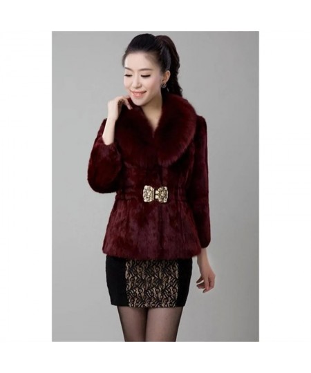 2022 New Autumn&Winter Fashion Ladies Temperament Butterfly Button Short White Faux Fur Coat Waist Slimming Jacket Feminina T...