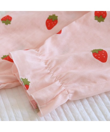 New Spring Summer and Autumn Thin Ladies Lounge Wear Sleeping Pants Cute Fresh Strawberry Three-color Home Wear Pajama Pants ...