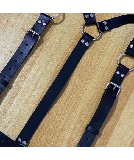 Fashion Leather Harness Women Chest Garter Belts Harajuku Sexy Underwear BDSM Body Bondage Erotic Bra to Waist Suspenders $23...