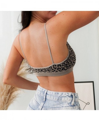 Y30 Vintage Lace Tanks Women Summer Patchwork Leopard Print Spaghetti Strap Vest Top Sexy Lady Seamless Sport Wear Camis $21....