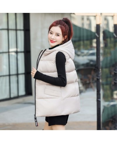 Winter Long Women's Vest Warm Solid Vest With Hood Sleeveless Jacket Woman Stand Collar Thick Casual Padded Vest Woman $53.59...