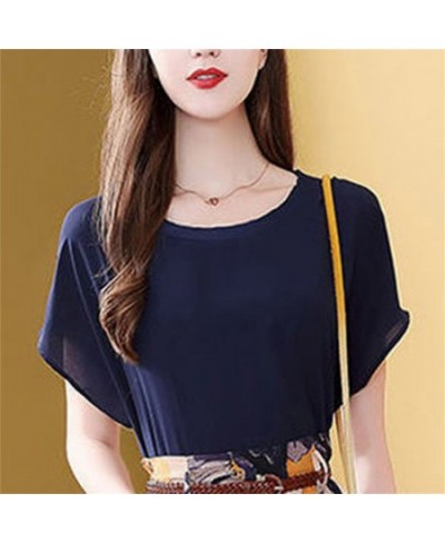 Summer 2022 Korean Retro Elegant Two Piece Set Women Chiffon T-shirt A-Line Floral Midi Skirts Suit Office Lady Elegant $41.0...