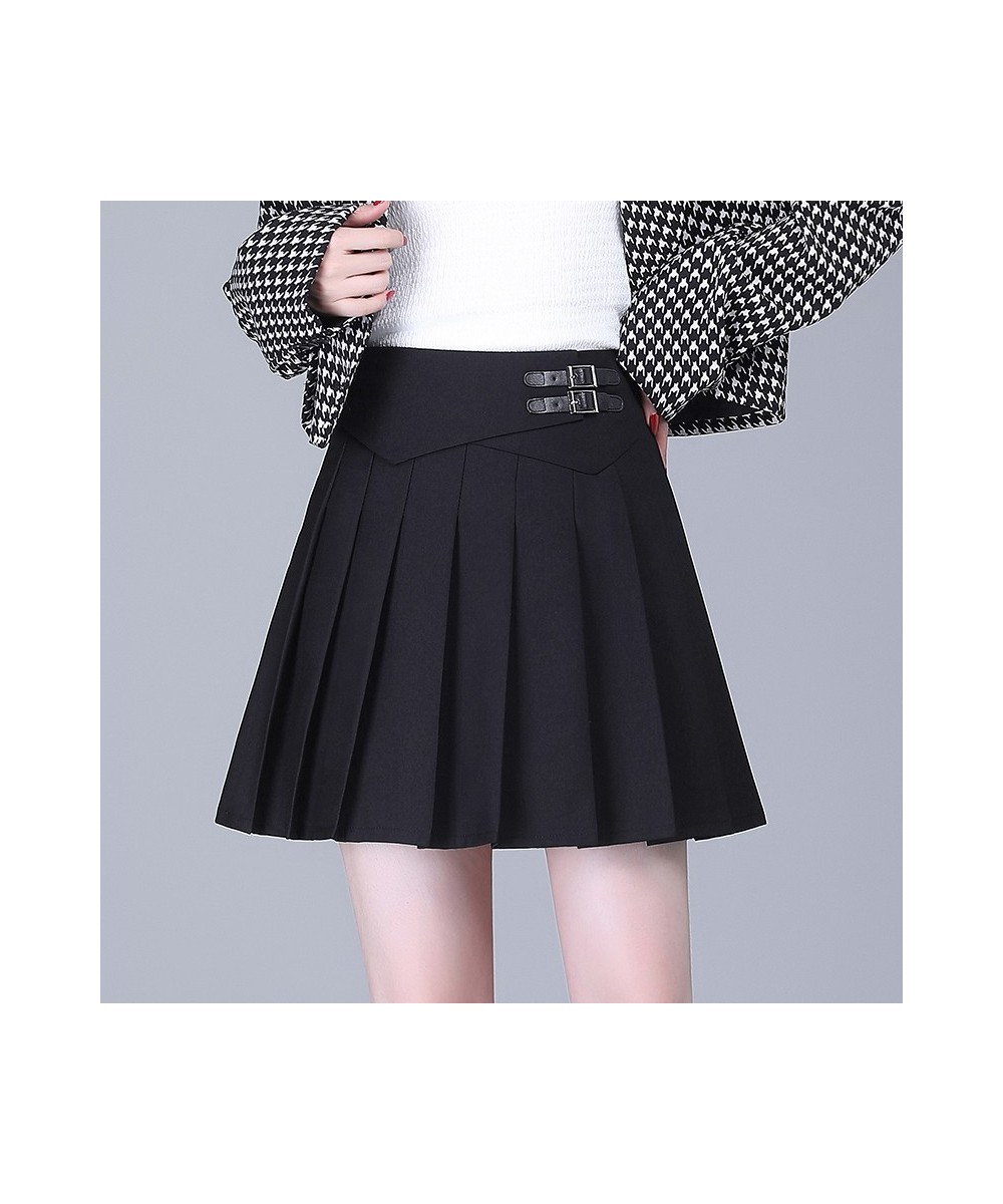 New Women Sexy Twill Fabric Mini Skirt Spring Summer High Waist Student Pleated Skirts Female Cute Sweet Cosplay Solid Skirt ...