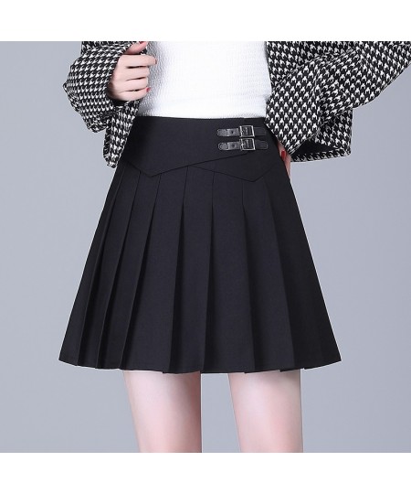 New Women Sexy Twill Fabric Mini Skirt Spring Summer High Waist Student Pleated Skirts Female Cute Sweet Cosplay Solid Skirt ...