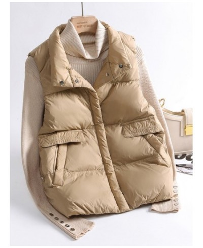 Autumn Winter Ultra Light Thin Duck Down Jacket Women Quilted Short Warm Basic Vest Casual Pocket Waistcoat $36.88 - Jackets ...