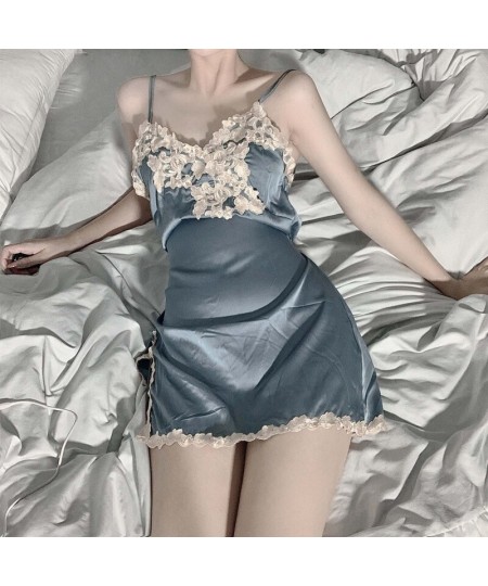 Sexy lace braces skirt women hot pajamas comfortable sleeping clothes colourful nightgown 5 colours $42.08 - Sleepwears