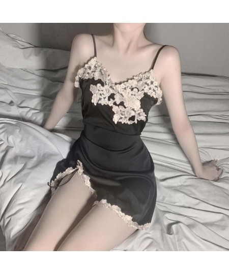 Sexy lace braces skirt women hot pajamas comfortable sleeping clothes colourful nightgown 5 colours $42.08 - Sleepwears