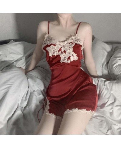 Sexy lace braces skirt women hot pajamas comfortable sleeping clothes colourful nightgown 5 colours $42.08 - Sleepwears