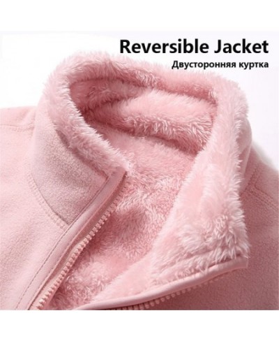 Winter Warm Coats Sweet Women's Sweatshirt Unisex Reversible Polar/Coral Fleece Harajuku Hoodies Ladies Flannel Pullover Hood...