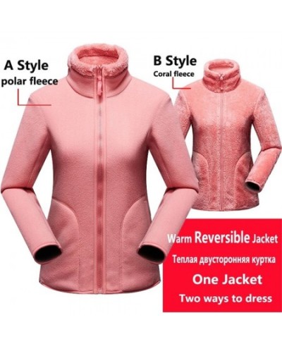 Winter Warm Coats Sweet Women's Sweatshirt Unisex Reversible Polar/Coral Fleece Harajuku Hoodies Ladies Flannel Pullover Hood...