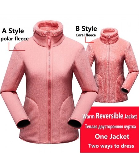 Winter Warm Coats Sweet Women's Sweatshirt Unisex Reversible Polar/Coral Fleece Harajuku Hoodies Ladies Flannel Pullover Hood...