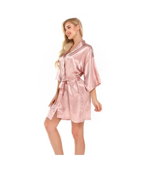 dusty pink novia bride robe women dama de honor hermana de la novia Espanol spanish kimono bride party bridesmaid robe $26.28...