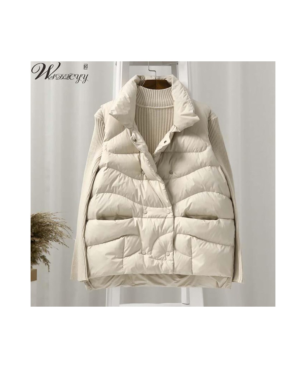 Sleeveless Down Jacket Women Autumn Winter Down Cotton Vest 2022 New Fashion Loose Thin Waistcoat Female Korean Sleeveless Co...