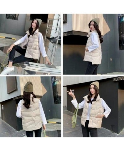 Sleeveless Down Jacket Women Autumn Winter Down Cotton Vest 2022 New Fashion Loose Thin Waistcoat Female Korean Sleeveless Co...