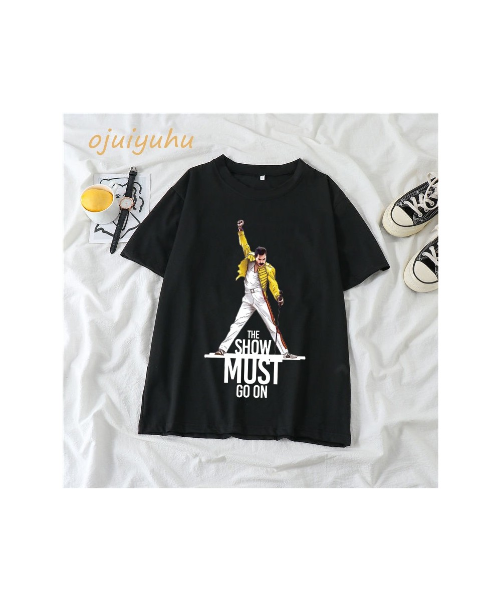 Unisex Freddie Mercury Shirt Women Summer Short Sleeve Tee Shirt Harajuku Tshirt The Queen Band Graphic Y2k T-shirt Female 90...