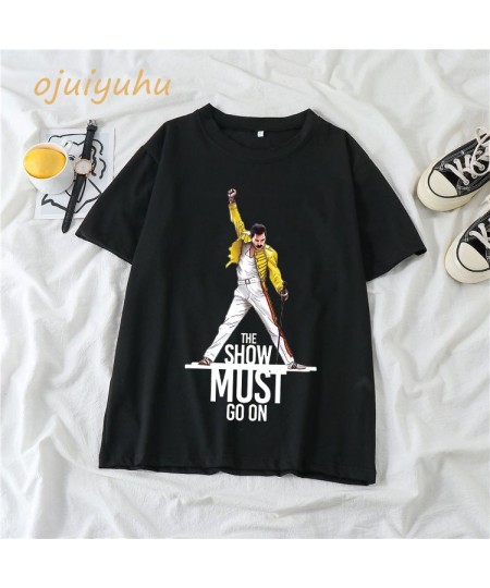 Unisex Freddie Mercury Shirt Women Summer Short Sleeve Tee Shirt Harajuku Tshirt The Queen Band Graphic Y2k T-shirt Female 90...