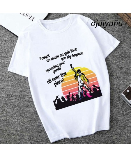 Unisex Freddie Mercury Shirt Women Summer Short Sleeve Tee Shirt Harajuku Tshirt The Queen Band Graphic Y2k T-shirt Female 90...