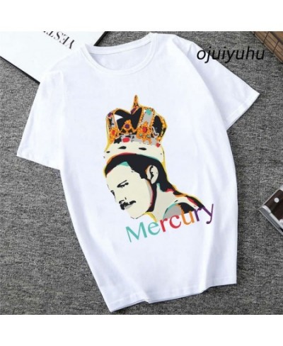 Unisex Freddie Mercury Shirt Women Summer Short Sleeve Tee Shirt Harajuku Tshirt The Queen Band Graphic Y2k T-shirt Female 90...