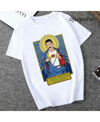 Unisex Freddie Mercury Shirt Women Summer Short Sleeve Tee Shirt Harajuku Tshirt The Queen Band Graphic Y2k T-shirt Female 90...