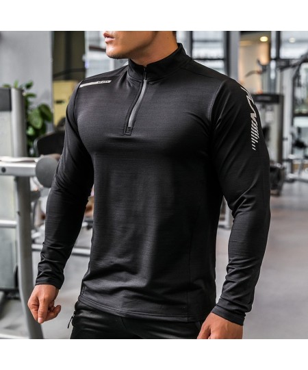 Dry Fit Compression Sport Shirt Men Rashgard Fitness Long Sleeves Running Sweatshirt Gym T-shirt Football Jersey Sportswear $...