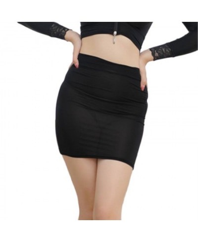 High Cut Tight Pencil Cute Skirt Ice Silk Smooth See Through Micro Mini Skirt Transparent Night Club Skirt High Waist F7 $13....