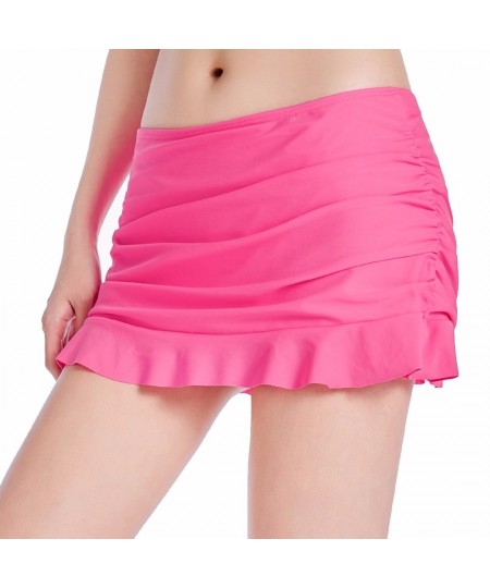 burst fold fold lotus leaf swimming skirt large size beach skirt pants with briefs $19.29 - Swimsuit