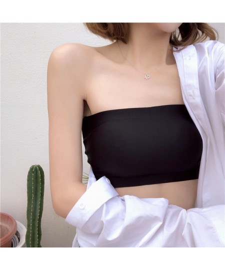 New One Piece Seamless Tube Tops Women Invisible Bra Intimates Strapless Bustier Bandeau Breathable Wrapped Chest Underwear $...