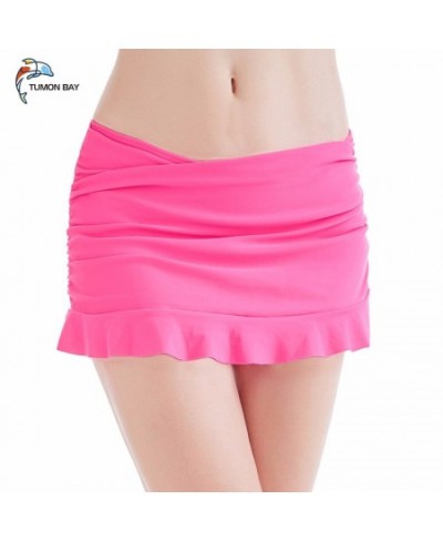 burst fold fold lotus leaf swimming skirt large size beach skirt pants with briefs $19.29 - Swimsuit