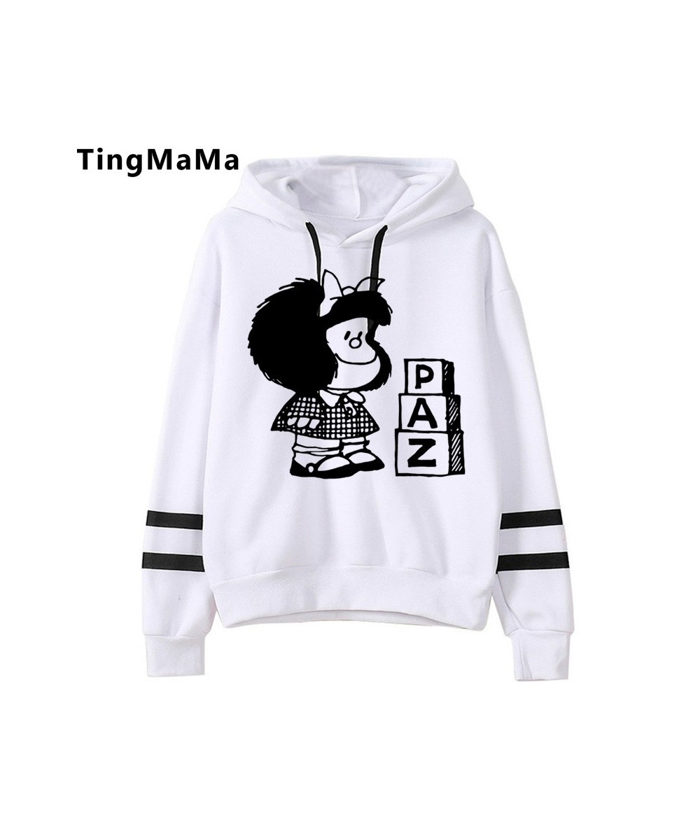 Mafalda Hoodies Female Korea Harajuku Printed Women Clothing Graphic Streetwear Unisex Cartoon Hip Hop Sweatshirts Female $26...