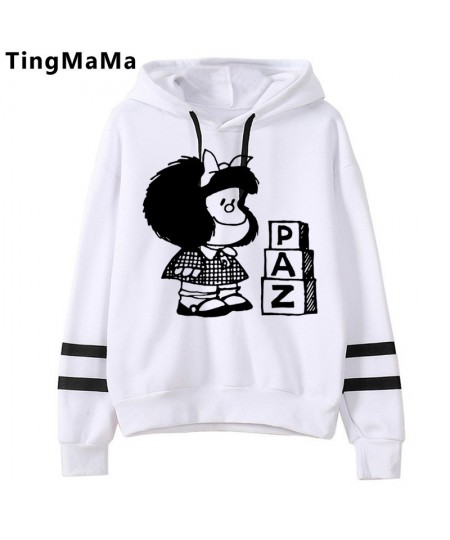 Mafalda Hoodies Female Korea Harajuku Printed Women Clothing Graphic Streetwear Unisex Cartoon Hip Hop Sweatshirts Female $26...