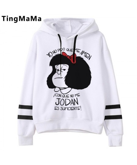 Mafalda Hoodies Female Korea Harajuku Printed Women Clothing Graphic Streetwear Unisex Cartoon Hip Hop Sweatshirts Female $26...