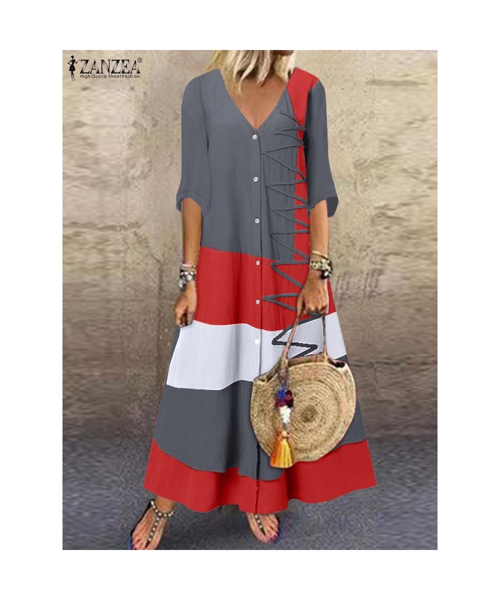 Spring Bohemian Dress Fashion Retro Holiday Women Loose Short Sleeve Dresses Casual Loose Holiday Elegant Vestidos $53.51 - D...