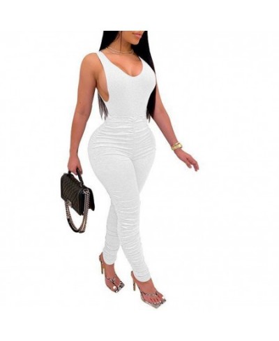 New Fashion Women Ladies Summer Sexy Casual Sleeveless Skinny Open Back Sleeveless Jumpsuits Black White Pink Red $33.51 - Ju...