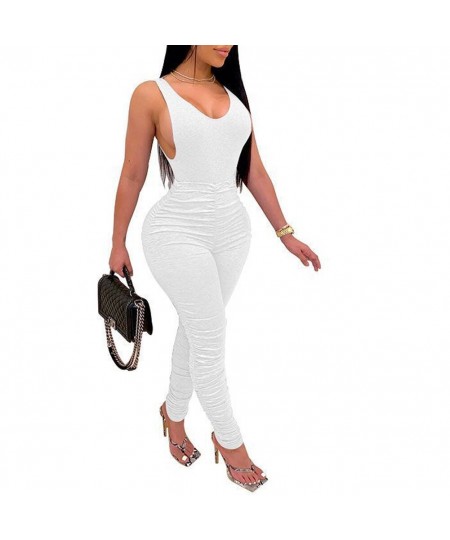 New Fashion Women Ladies Summer Sexy Casual Sleeveless Skinny Open Back Sleeveless Jumpsuits Black White Pink Red $33.51 - Ju...