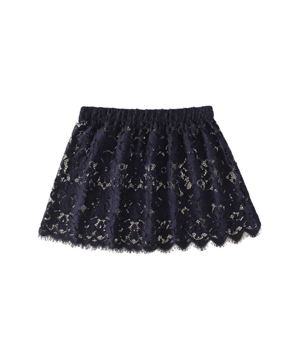 Women Eyelash Floral Lace Shirt Extender Adjustable Layered Faux Top Hem Lower Sweep Mini Skirt Half Slip Underskirt $19.70 -...