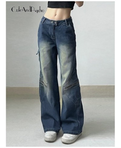 High Waisted Streetwear Baggy Jeans Fashion Chic Casual Tie Dye Bottoms Aesthetic 90s Straight Denim Trousers y2k $57.86 - Jeans