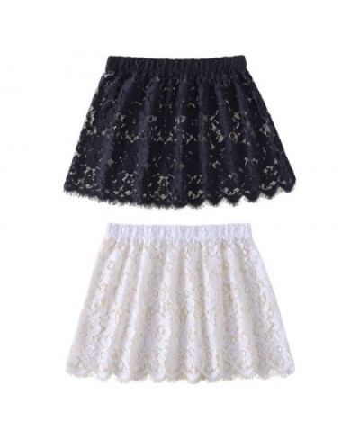 Women Eyelash Floral Lace Shirt Extender Adjustable Layered Faux Top Hem Lower Sweep Mini Skirt Half Slip Underskirt $19.70 -...