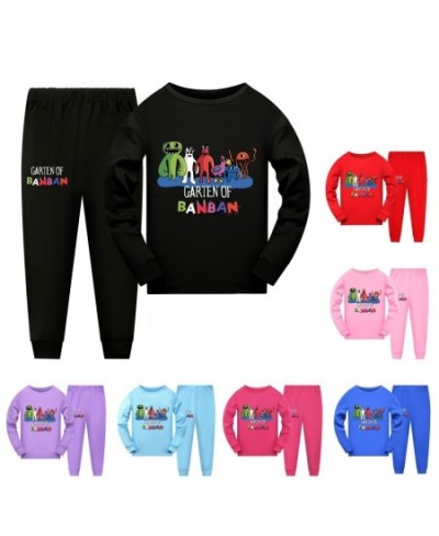 Anime Garden of banban Costume Kids Cartoon Pyjama Baby Girls Long Sleeve T Shirt Pants 2pcs Sets Teenager Boys Casaul $36.33...